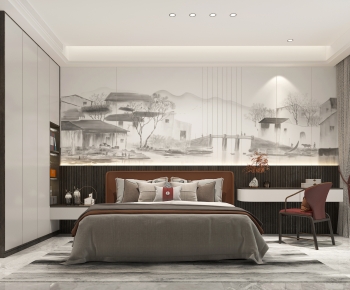 New Chinese Style Bedroom-ID:655631077