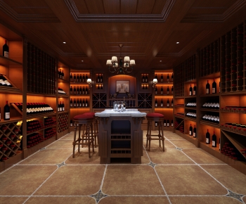 New Classical Style Wine Cellar/Wine Tasting Room-ID:285334117