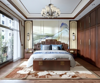Chinese Style New Chinese Style Bedroom-ID:308746108