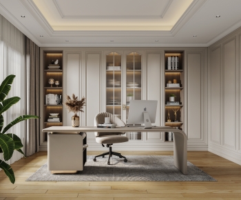 Simple European Style Study Space-ID:570980076
