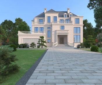 Simple European Style Villa Appearance-ID:380115998