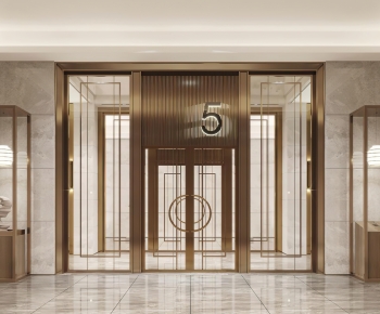 Modern Corridor Elevator Hall-ID:212590717