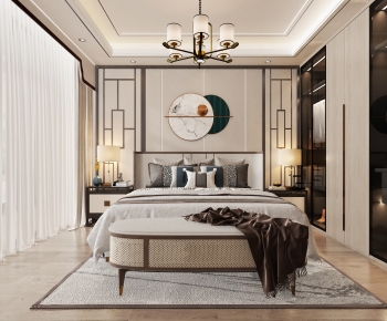 New Chinese Style Bedroom-ID:205517059