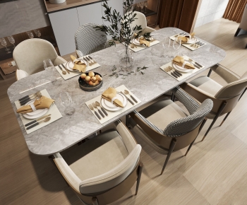 Modern Dining Table And Chairs-ID:829476128