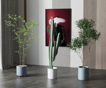 Modern Potted Green Plant-ID:276141273