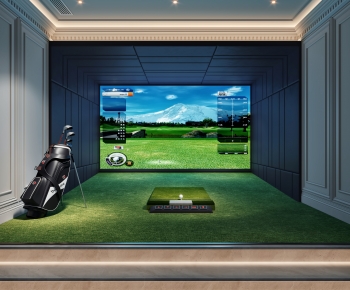 现代室内高尔夫娱乐室-ID:116992001