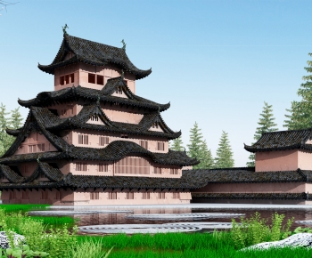 Chinese Style Ancient Architectural Buildings-ID:248693948