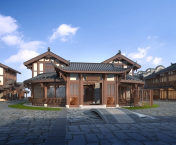 Chinese Style Ancient Architectural Buildings-ID:218456036