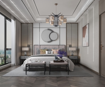 New Chinese Style Bedroom-ID:967804914