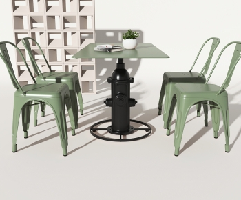 Industrial Style Leisure Table And Chair-ID:790054086