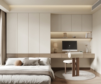 Modern Wabi-sabi Style Bedroom-ID:344625956