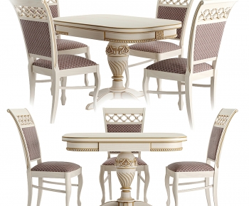 Simple European Style Dining Table And Chairs-ID:595026978