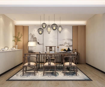 New Chinese Style Office Living Room-ID:851152901