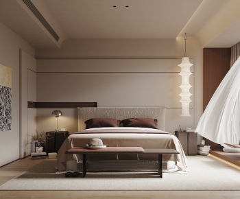 Wabi-sabi Style Bedroom-ID:458853016