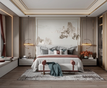 New Chinese Style Bedroom-ID:159020901