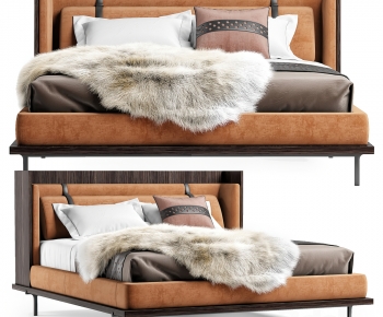 Modern Double Bed-ID:786505944