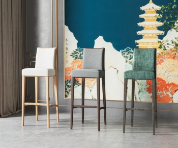 New Chinese Style Bar Chair-ID:298851011