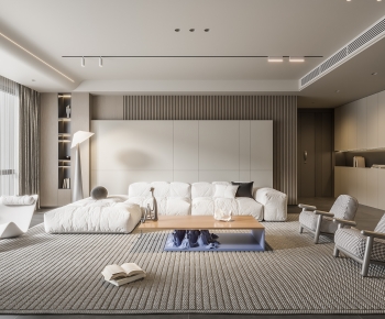 Modern Wabi-sabi Style A Living Room-ID:874802117