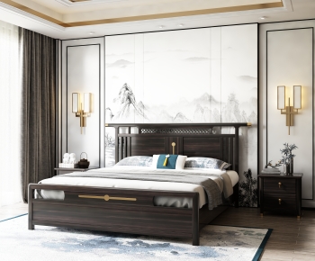 New Chinese Style Bedroom-ID:252465962