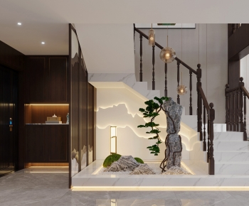 New Chinese Style Stairwell-ID:747873077