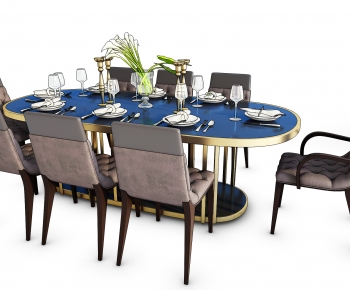Simple European Style Dining Table And Chairs-ID:432645086