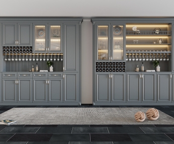 American Style Wine Cabinet-ID:715805056
