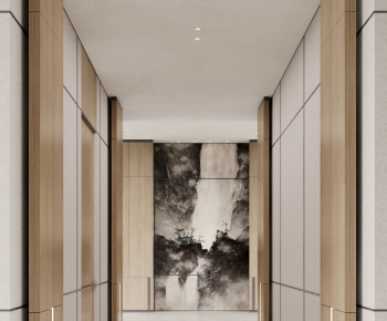 Modern Corridor Elevator Hall-ID:422276028