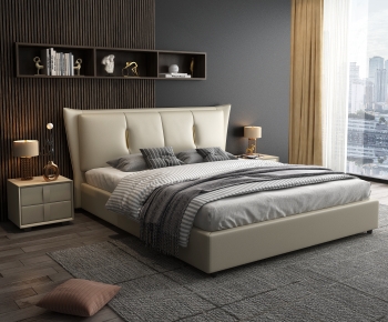 Modern Double Bed-ID:681730993