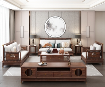 New Chinese Style Sofa Combination-ID:397867923