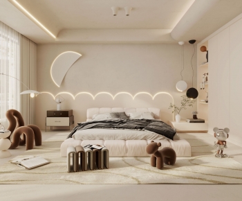 Wabi-sabi Style Bedroom-ID:401374103