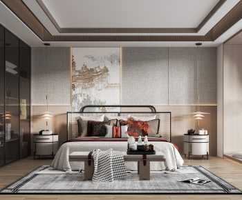 New Chinese Style Bedroom-ID:677599919