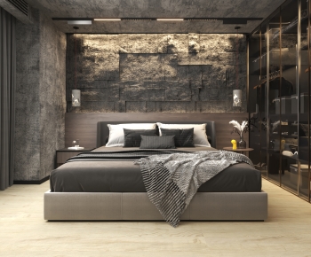 Industrial Style Bedroom-ID:237837083