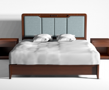New Chinese Style Double Bed-ID:379394057