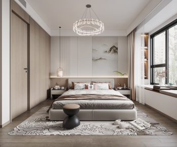 New Chinese Style Bedroom-ID:446839091