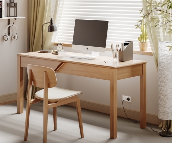Nordic Style Computer Desk And Chair-ID:629810094