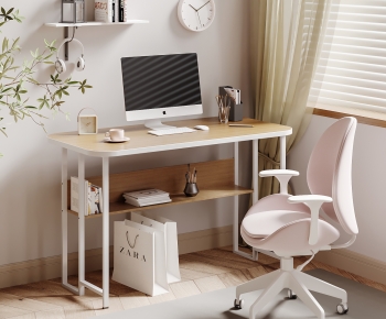 Nordic Style Computer Desk And Chair-ID:768749007