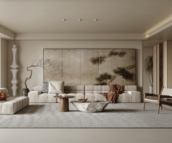 Wabi-sabi Style A Living Room-ID:832814933