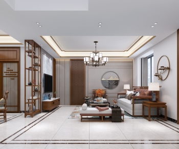 Chinese Style A Living Room-ID:334733962