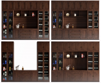 New Chinese Style Wine Cabinet-ID:662307027