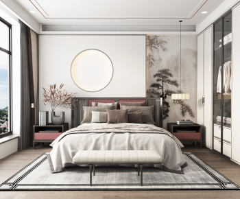 New Chinese Style Bedroom-ID:932991987