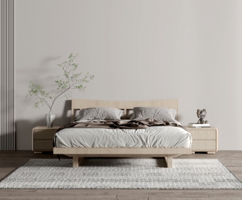 Nordic Style Double Bed-ID:693449979
