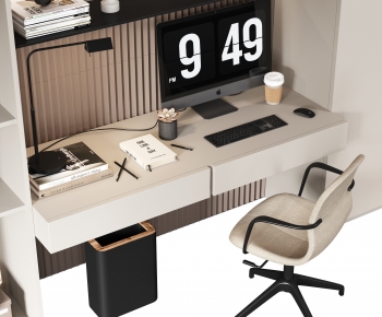 Modern Computer Desk And Chair-ID:589493041