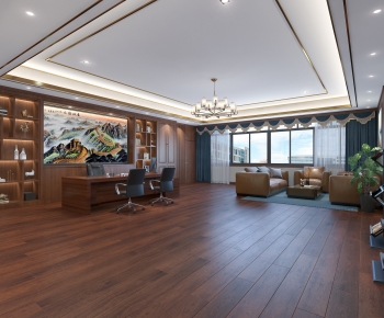 New Chinese Style Manager's Office-ID:184694057