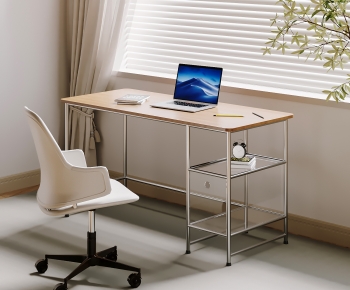 Nordic Style Computer Desk And Chair-ID:407550359