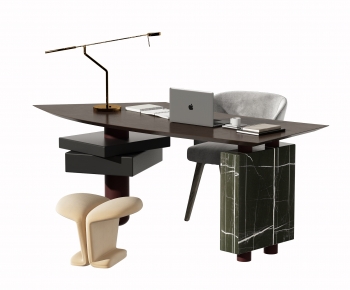 Modern Computer Desk And Chair-ID:761760951