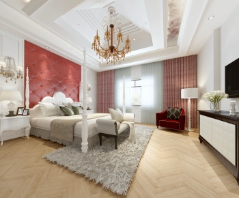 Simple European Style Bedroom-ID:595359092