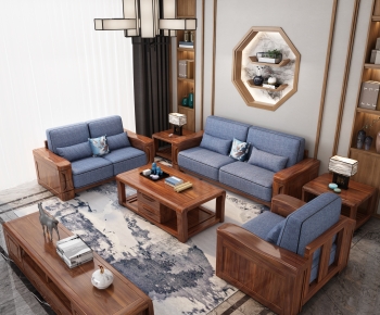 Chinese Style Sofa Combination-ID:995621926