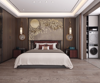 New Chinese Style Bedroom-ID:415635114