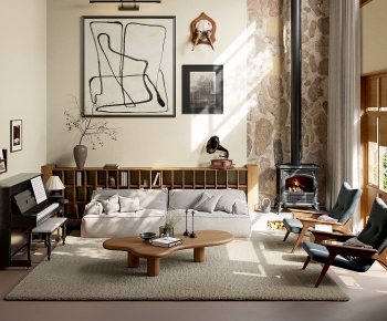 Chinese Style Wabi-sabi Style A Living Room-ID:784022092