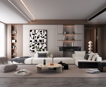 Modern A Living Room-ID:674065113
